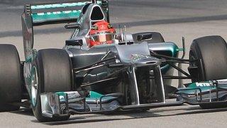 Michael Schumacher in the Mercedes