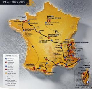 Tour de France route 2013