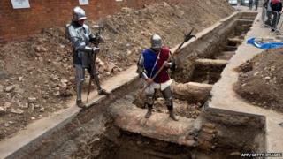 Site in Leicester where possible skeleton of Richard III was found