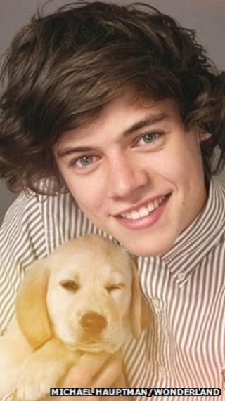 Harry Styles and puppy