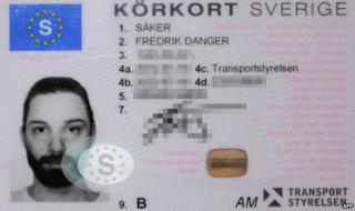 Driving licence of Fredrik Saeker