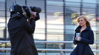 Hayley Cutts outside Media City UK.