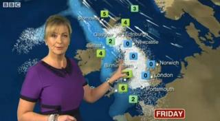 Carol Kirkwood shows more snow is expected