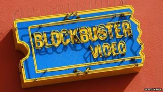 Blockbuster video sign