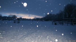 A snowy scene by photographer James Davis