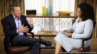 Lance Armstrong talks to Oprah Winfrey