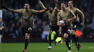 Bradford city celebrate win