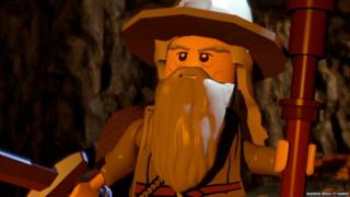 A bearded Lego character in a video game