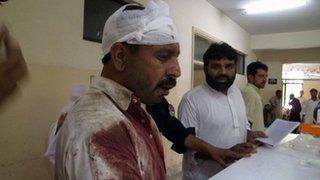 Injured man at Parachinar hospital