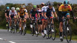 Sir Bradley Wiggins leads the Tour of Britain