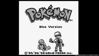 The title screen for Pokemon Blue
