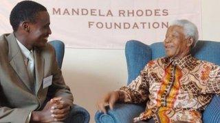 Pie-Pacifique Kabalira-Uwase meeting Nelson Mandela