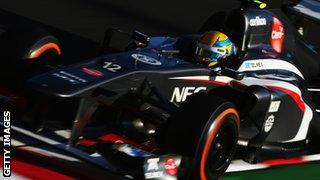 Esteban Gutierrez of Mexico and Sauber F1 drives at the Japanese Formula One Grand Prix at Suzuka Circuit.
