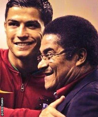Cristiano Ronaldo and Eusebio