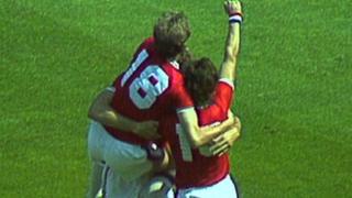 Bryan Robson scores after 27 seconds against France