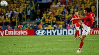 Joe Cole scores a stunning volley against Sweden