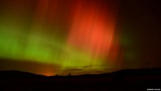 Photo of the Northern Lights taken by Stewart Taylor
