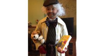 Christopher dressed as Mr Stink