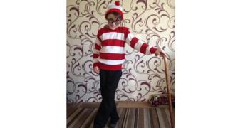 Christopher dressed as Where's Wally