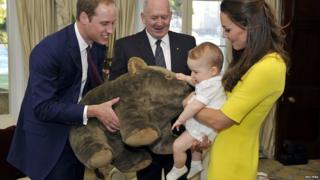 Prince George and his cuddly wombat