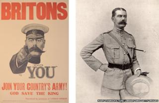 poster of Lord Kitchener and portrait of Lord Kitchener