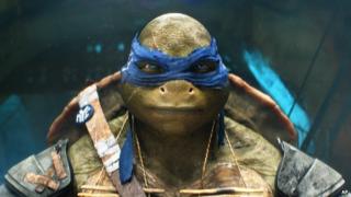 Character Leonardo in a scene from Teenage Mutant Ninja Turtles.