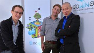 The team behind the project, from left, Pierre-Alain Gagne, Jerome Cattenot and Nordine Ghachi