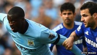 Manchester City had seven attempts on goal in the first half but only one on target, a Yaya Toure header