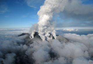 Aerial picture of volcano (27 Sept)