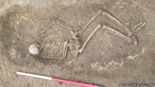 Anglo-Saxon skeletons found in Suffolk dig - BBC News