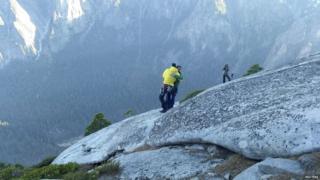 The climbers at the top of El Capitan