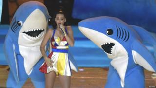 Katy Perry dancing with sharks