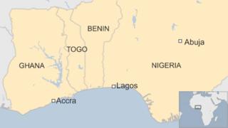  81091384 Ghana Nigeria Map 2014february 