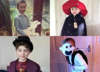 Kids dressed up as book characters