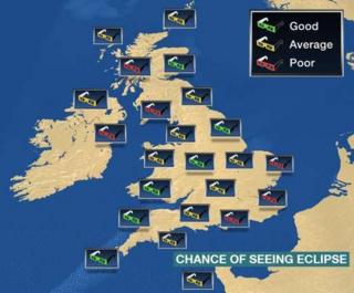 Chance of seeing an eclipse