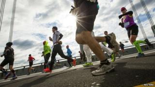 Runners at the New York Marathon