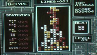A screenshot of the original Tetris game