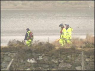 Rescuers at the loch