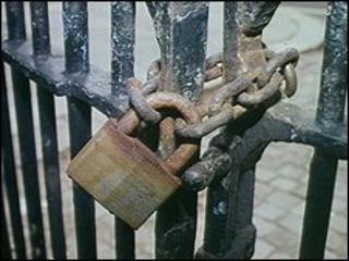 Locked gates