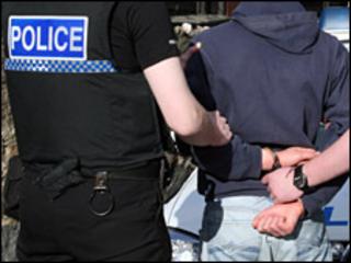 Generic police officer making an arrest
