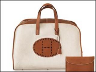 Hermes handbag and leather wallet
