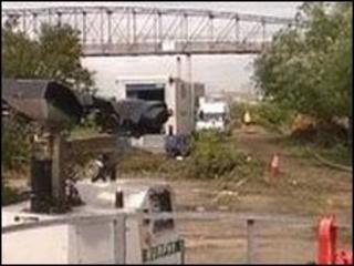 The bridge over Dartford Creek where the fire broke out
