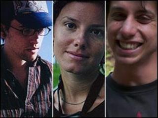 Shane Bauer, Sarah Shourd, Joshua Fattal (file images)