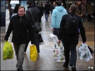 Shoppers on London's Oxford Street