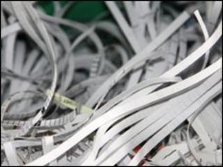 Shredded documents