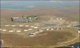 Aerial image showing the site of the project