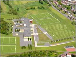 An aerial view of how new school will look