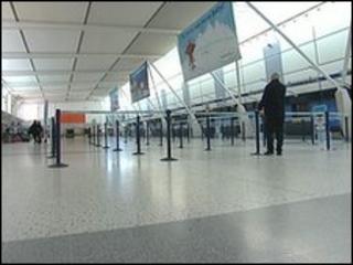 Empty EMA departure lounge