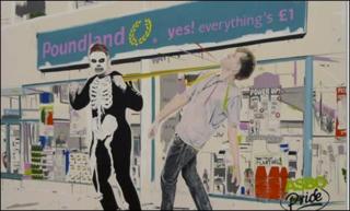 A Pounding Outside Poundland by Stuart Semple