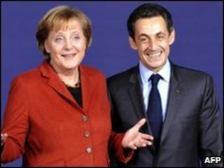 Angela Merkel and Nicolas Sarkozy